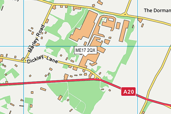 ME17 2QX map - OS VectorMap District (Ordnance Survey)