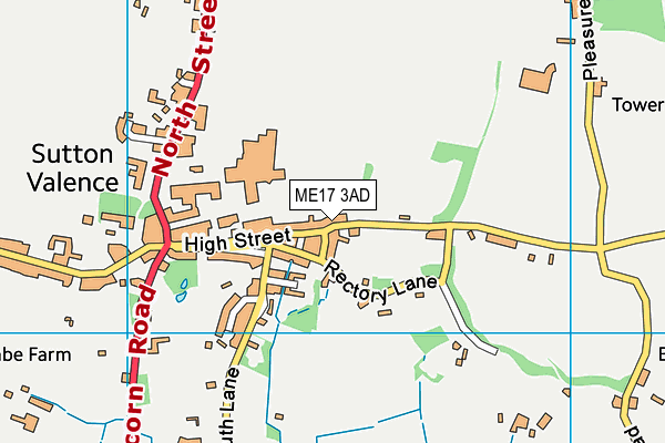 ME17 3AD map - OS VectorMap District (Ordnance Survey)