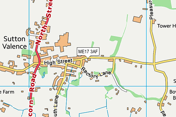 ME17 3AF map - OS VectorMap District (Ordnance Survey)