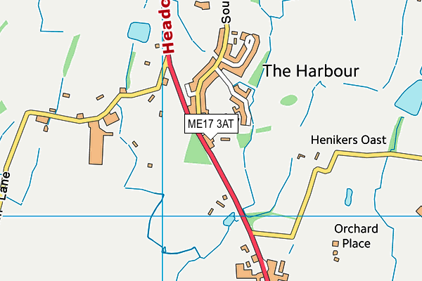 ME17 3AT map - OS VectorMap District (Ordnance Survey)