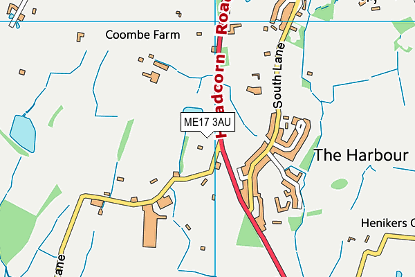 ME17 3AU map - OS VectorMap District (Ordnance Survey)