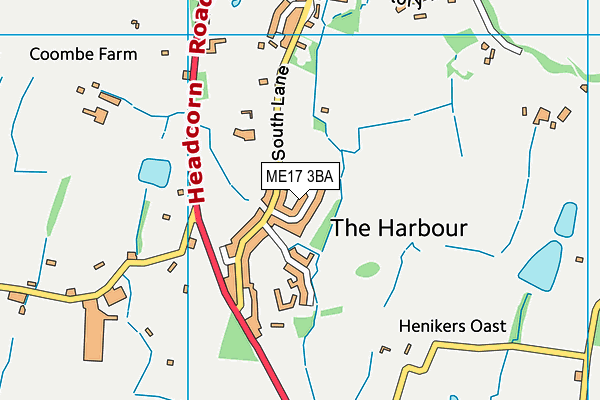 ME17 3BA map - OS VectorMap District (Ordnance Survey)