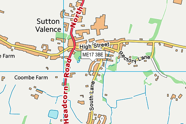 ME17 3BE map - OS VectorMap District (Ordnance Survey)