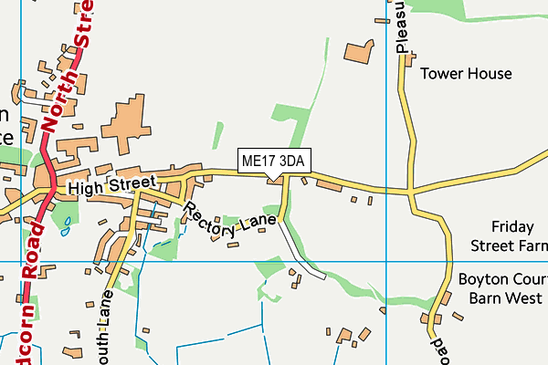 ME17 3DA map - OS VectorMap District (Ordnance Survey)