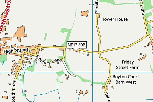 ME17 3DB map - OS VectorMap District (Ordnance Survey)