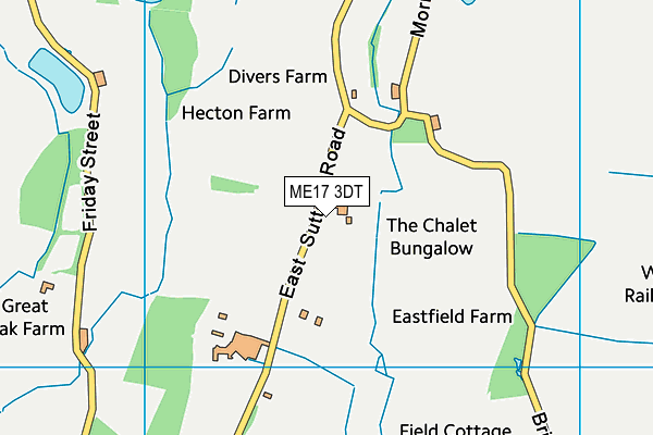 East Sutton Cricket Club map (ME17 3DT) - OS VectorMap District (Ordnance Survey)