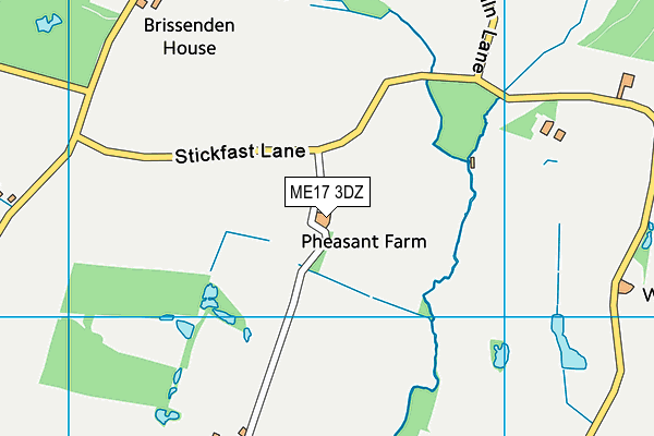 ME17 3DZ map - OS VectorMap District (Ordnance Survey)