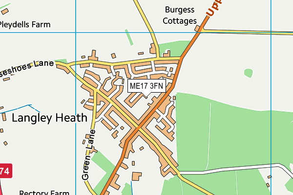 ME17 3FN map - OS VectorMap District (Ordnance Survey)
