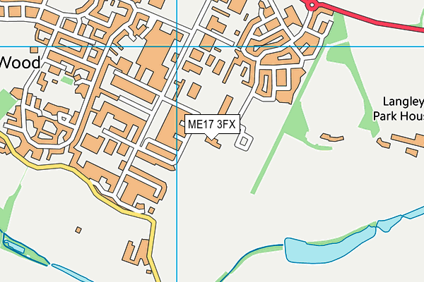 Langley Park Primary Academy map (ME17 3FX) - OS VectorMap District (Ordnance Survey)