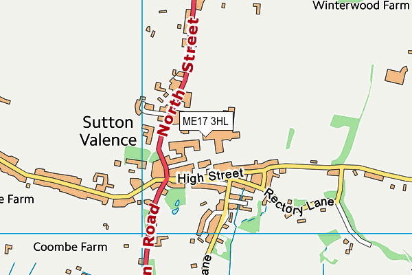 Sutton Valence School map (ME17 3HL) - OS VectorMap District (Ordnance Survey)