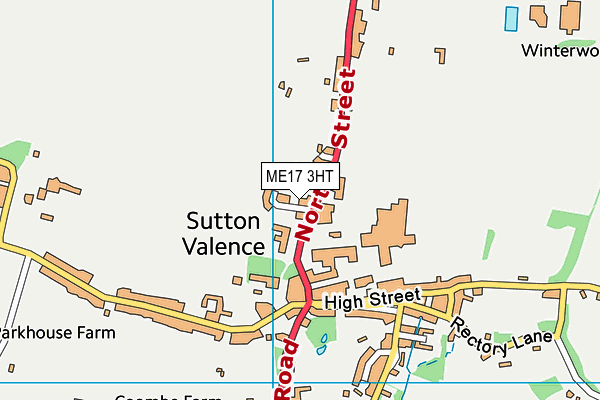 Sutton Valence War Memorial Playing Fields map (ME17 3HT) - OS VectorMap District (Ordnance Survey)