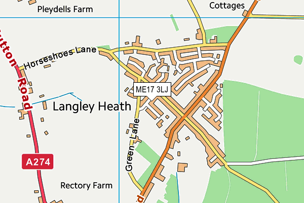 ME17 3LJ map - OS VectorMap District (Ordnance Survey)