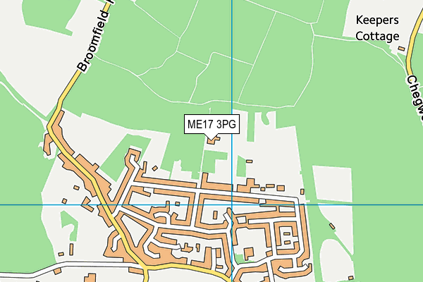 ME17 3PG map - OS VectorMap District (Ordnance Survey)