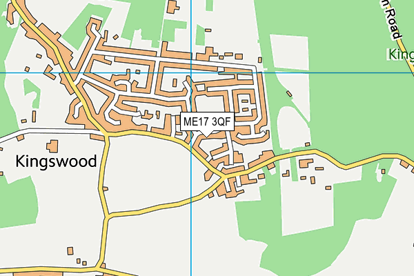 Kingswood Primary School map (ME17 3QF) - OS VectorMap District (Ordnance Survey)