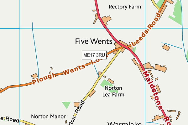 ME17 3RU map - OS VectorMap District (Ordnance Survey)