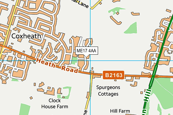 ME17 4AA map - OS VectorMap District (Ordnance Survey)