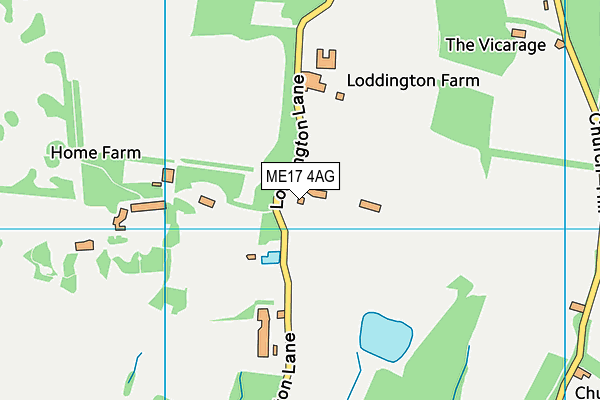 ME17 4AG map - OS VectorMap District (Ordnance Survey)