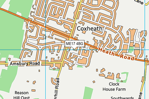 ME17 4BG map - OS VectorMap District (Ordnance Survey)