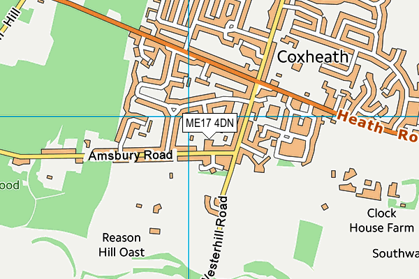 ME17 4DN map - OS VectorMap District (Ordnance Survey)