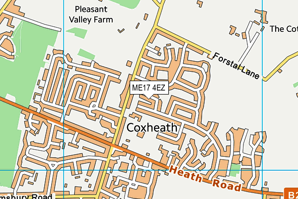 ME17 4EZ map - OS VectorMap District (Ordnance Survey)