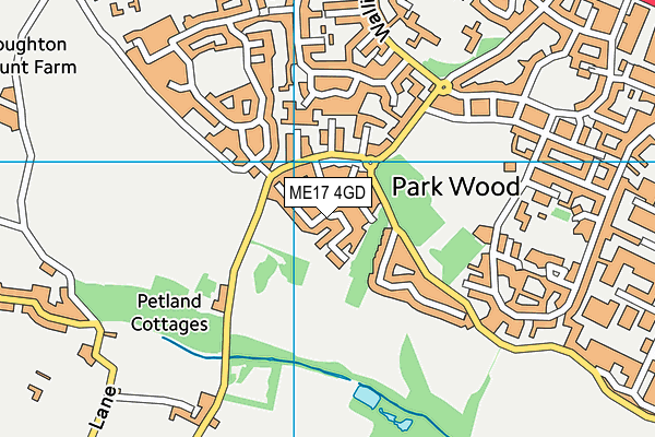 ME17 4GD map - OS VectorMap District (Ordnance Survey)