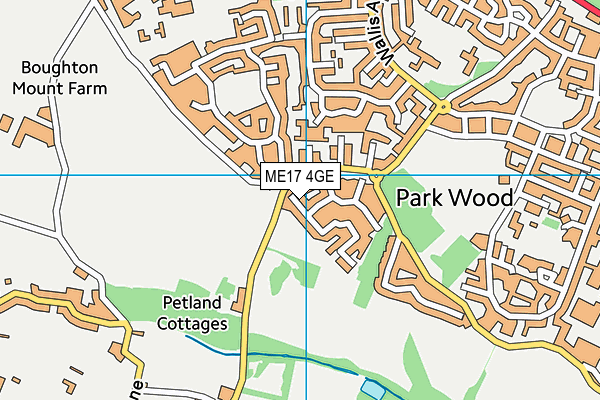 ME17 4GE map - OS VectorMap District (Ordnance Survey)