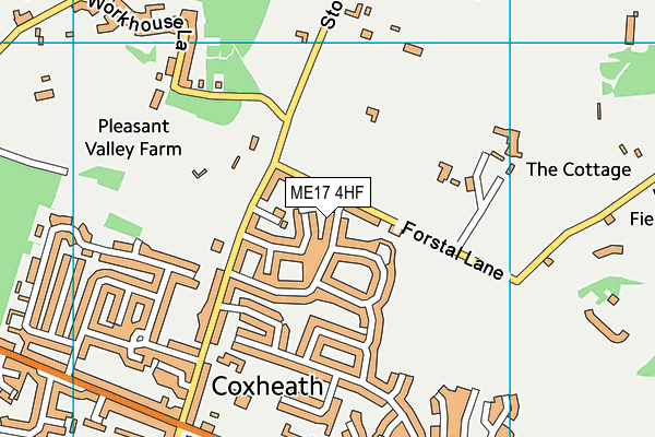 ME17 4HF map - OS VectorMap District (Ordnance Survey)