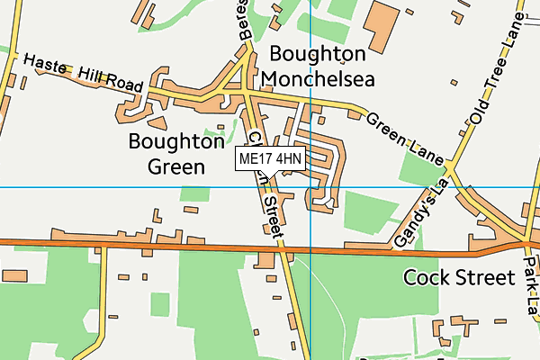 Boughton Monchelsea Recreation Ground map (ME17 4HN) - OS VectorMap District (Ordnance Survey)