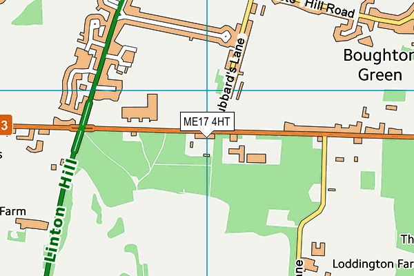 Oneschool Global Uk (Maidstone Campus) map (ME17 4HT) - OS VectorMap District (Ordnance Survey)