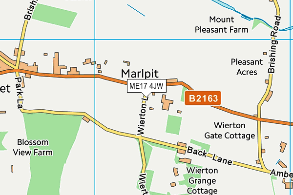 ME17 4JW map - OS VectorMap District (Ordnance Survey)