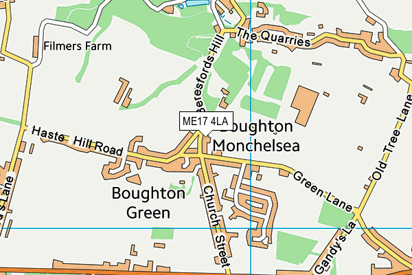 ME17 4LA map - OS VectorMap District (Ordnance Survey)