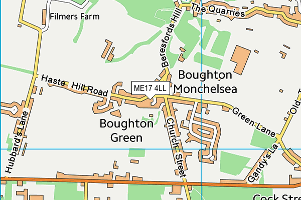 ME17 4LL map - OS VectorMap District (Ordnance Survey)