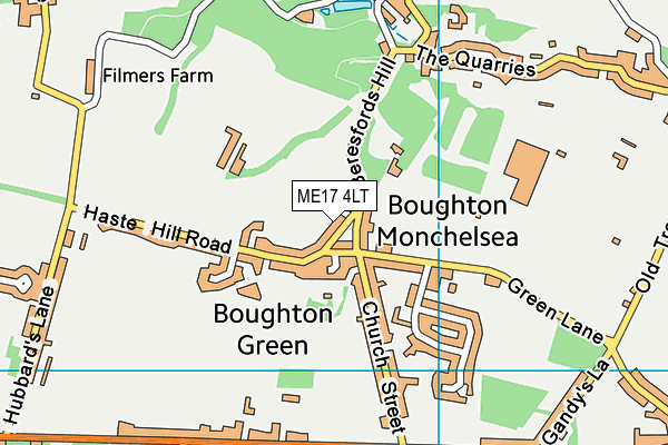 ME17 4LT map - OS VectorMap District (Ordnance Survey)