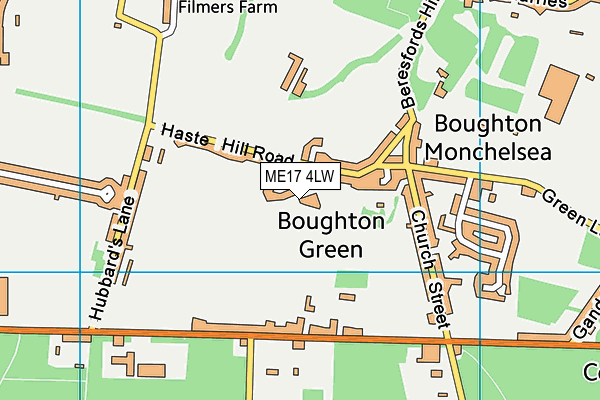 ME17 4LW map - OS VectorMap District (Ordnance Survey)