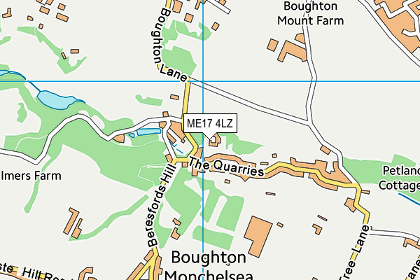 ME17 4LZ map - OS VectorMap District (Ordnance Survey)