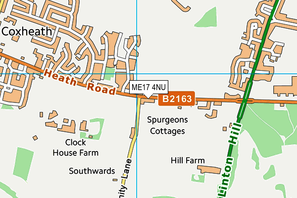 ME17 4NU map - OS VectorMap District (Ordnance Survey)