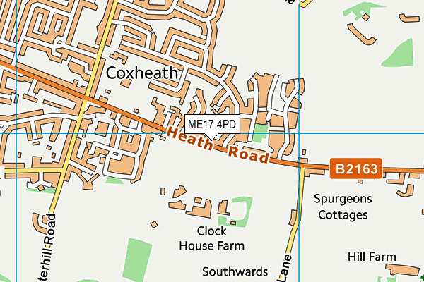 ME17 4PD map - OS VectorMap District (Ordnance Survey)