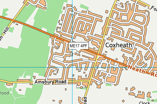 ME17 4PF map - OS VectorMap District (Ordnance Survey)