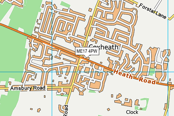 ME17 4PW map - OS VectorMap District (Ordnance Survey)