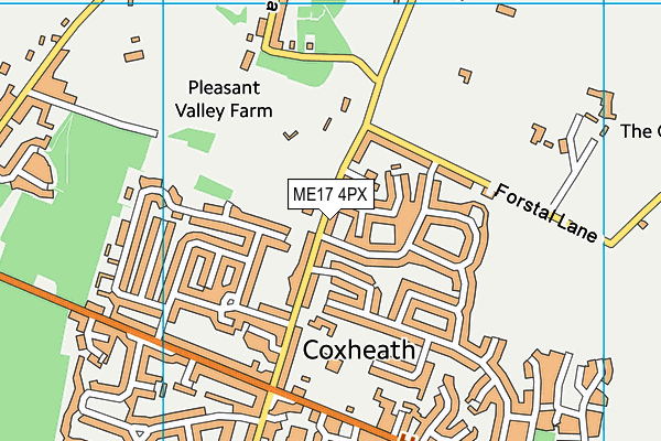 ME17 4PX map - OS VectorMap District (Ordnance Survey)