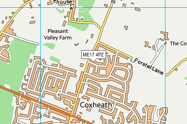 ME17 4PZ map - OS VectorMap District (Ordnance Survey)