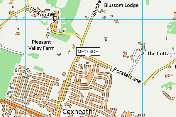 ME17 4QE map - OS VectorMap District (Ordnance Survey)