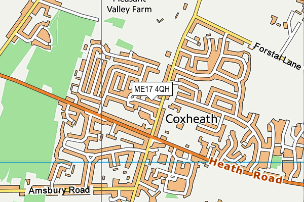 ME17 4QH map - OS VectorMap District (Ordnance Survey)