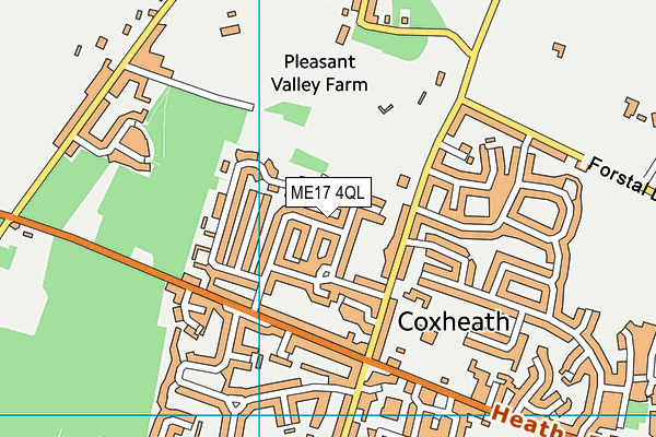 ME17 4QL map - OS VectorMap District (Ordnance Survey)