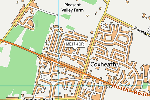 ME17 4QR map - OS VectorMap District (Ordnance Survey)