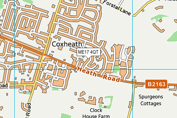 ME17 4QT map - OS VectorMap District (Ordnance Survey)