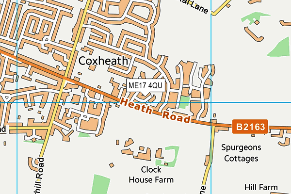 ME17 4QU map - OS VectorMap District (Ordnance Survey)