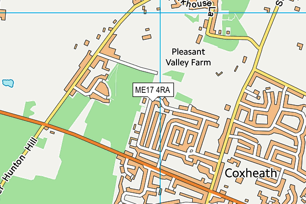 ME17 4RA map - OS VectorMap District (Ordnance Survey)