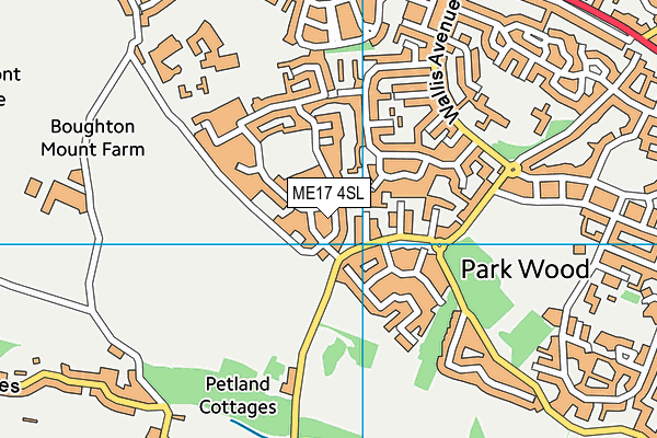 ME17 4SL map - OS VectorMap District (Ordnance Survey)