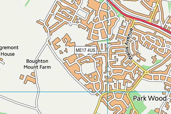 ME17 4US map - OS VectorMap District (Ordnance Survey)